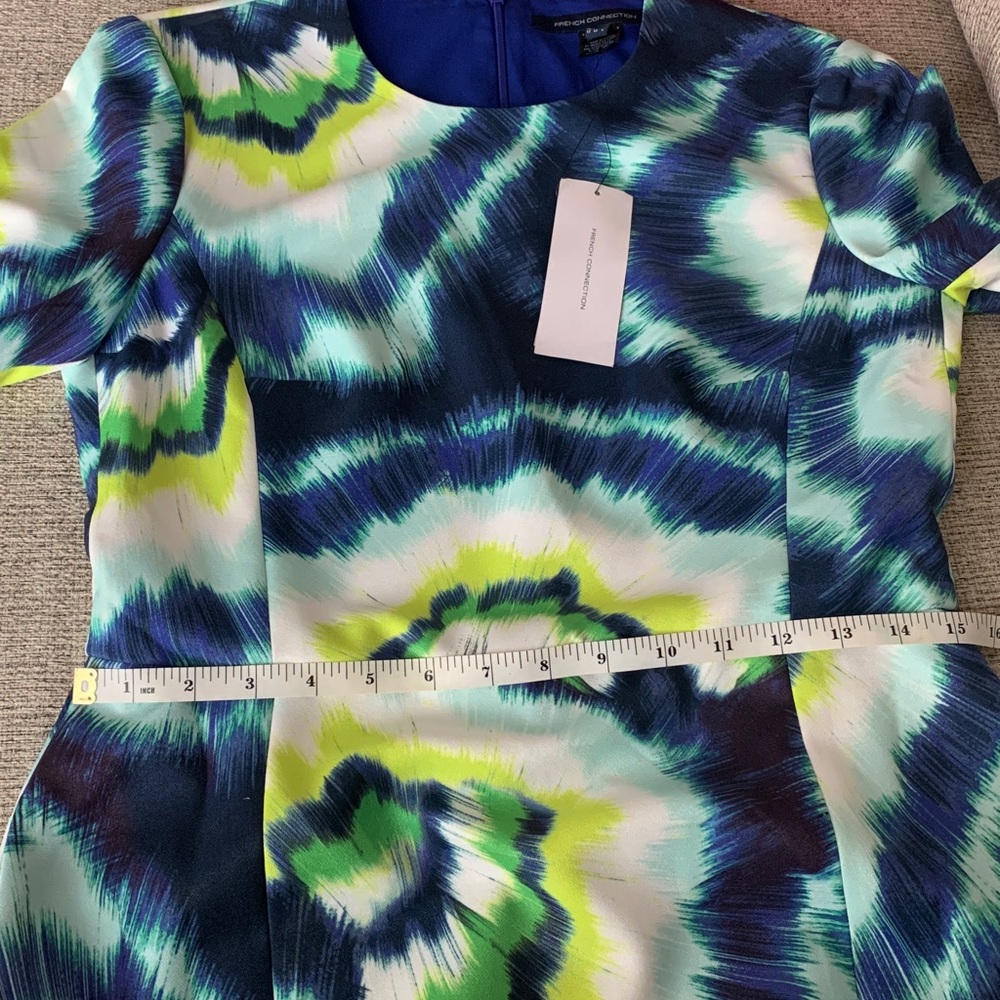 Sz 8 NEW French Connection Annisa Whisper Printed Mini Dress w pockets NWT $148 - Picture 16 of 17